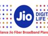 Reliance JioFiber home broadband tariff plans