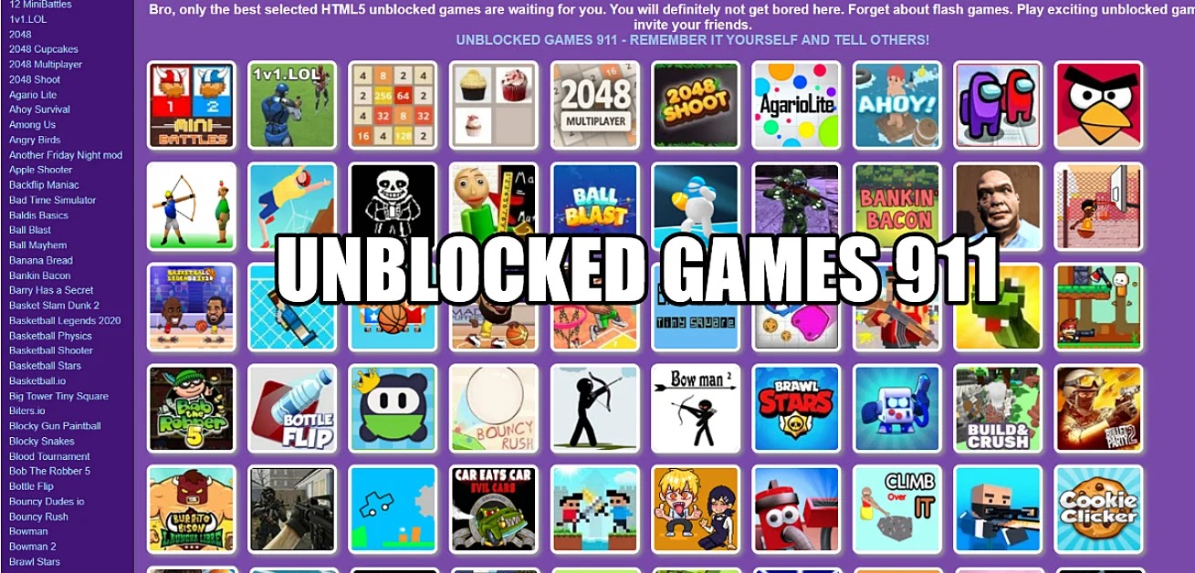 Unblocked Games 911 (Play Unblocked Games At School) 2023
