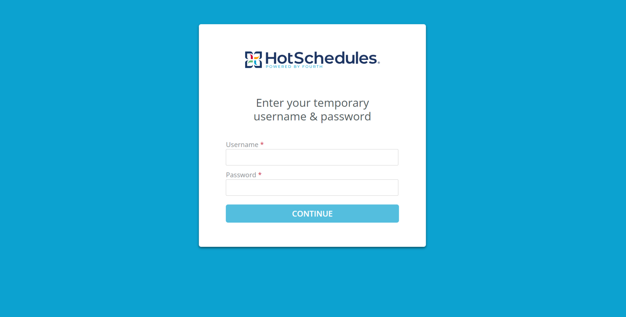 HotSchedules Login Steps Tech Preview