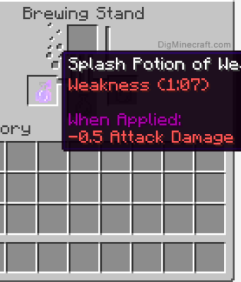 How to make a Splash Potion of Weakness in Minecraft - Tech Preview
